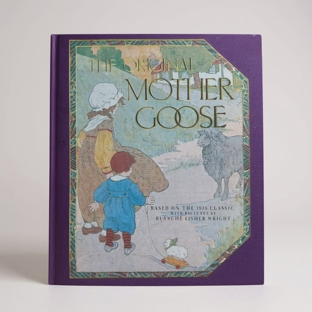 VTG CHILDRENS BOOMS ORIGINAL MOTHER GOOSE fairy tale picture hardcover books kid